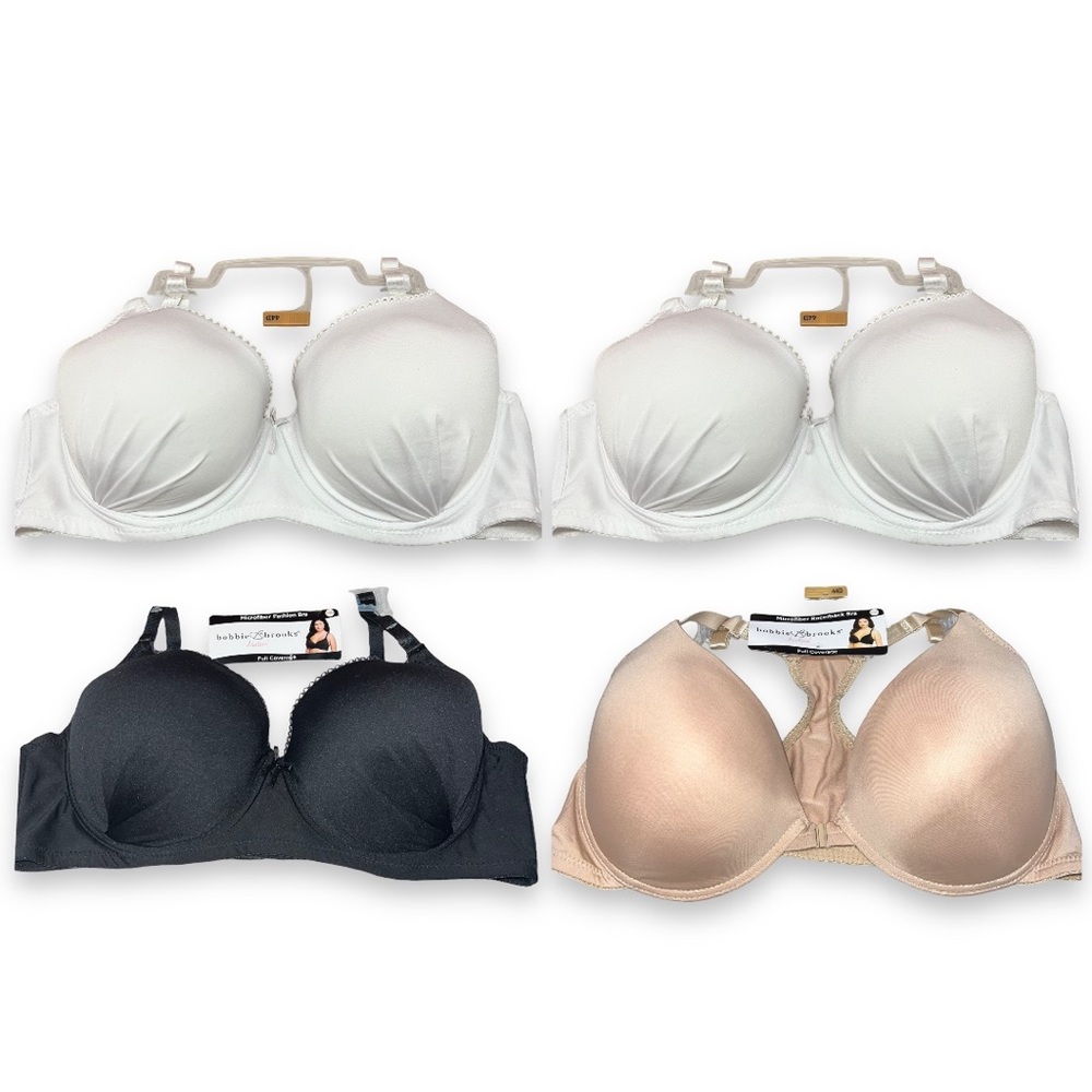 NEW 4 Piece Bra Bundle - Bobbie & Brooks Moulded Spacer Bra Women’s Size 44D